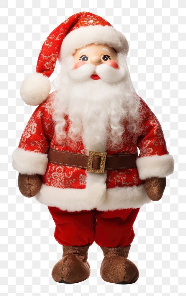 PNG Santa claus doll white toy. AI generated Image by rawpixel.