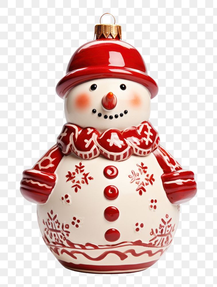PNG Snowman porcelain winter white. AI generated Image by rawpixel.