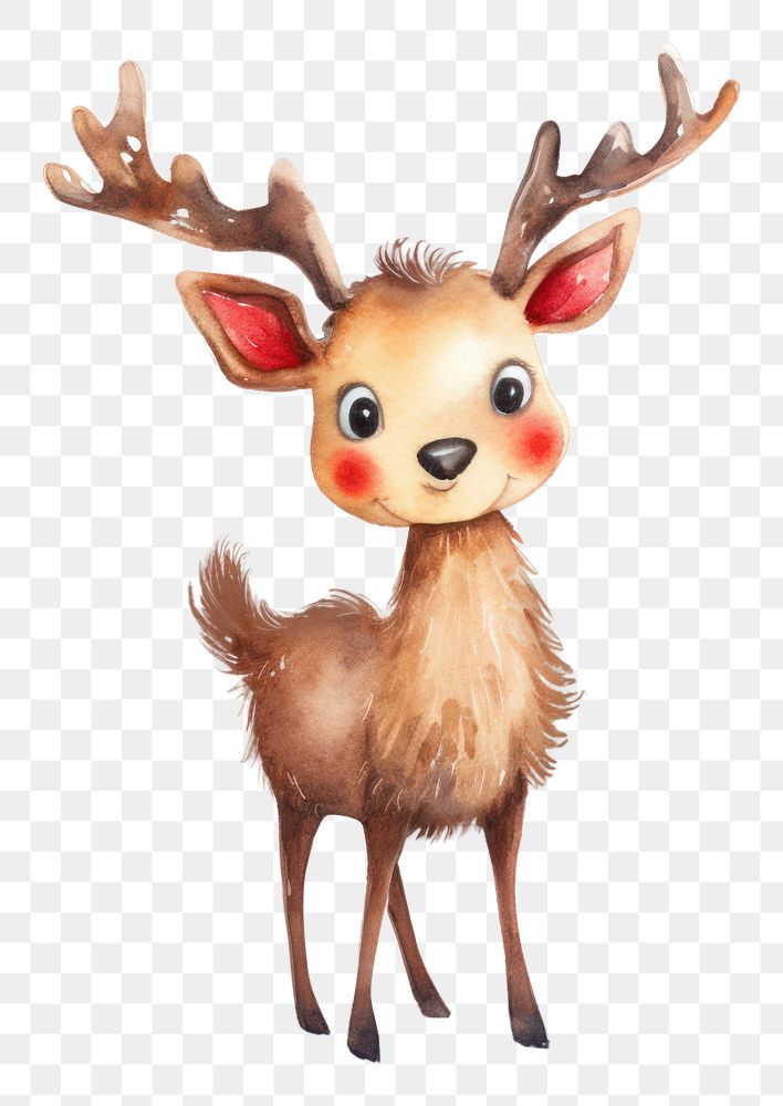PNG Christmas reindeer christmas cartoon mammal. AI generated Image by rawpixel.