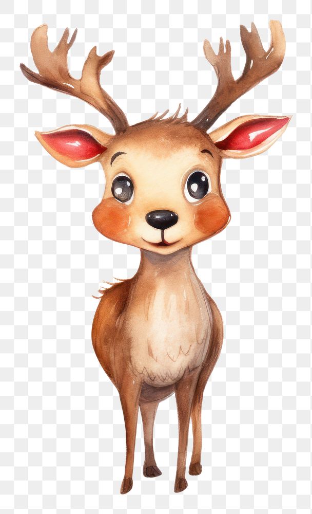 PNG Christmas reindeer cartoon mammal animal. AI generated Image by rawpixel.