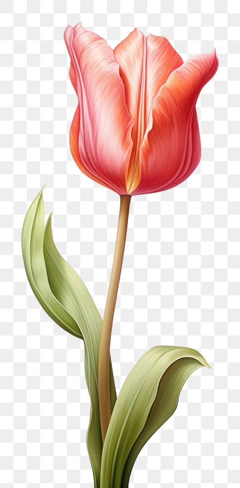 PNG Tulip flower plant inflorescence. AI generated Image by rawpixel.