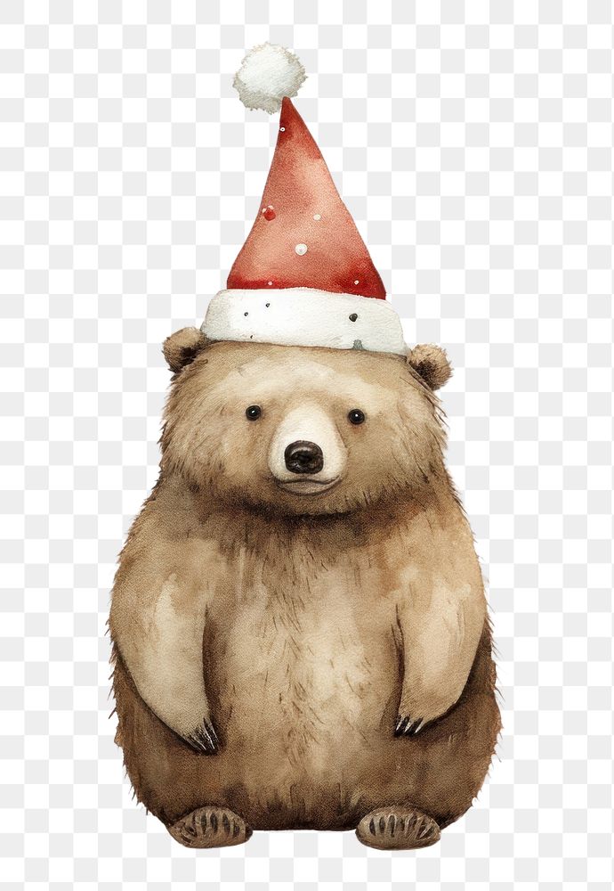 PNG Cute brown bear christmas mammal nature. AI generated Image by rawpixel.
