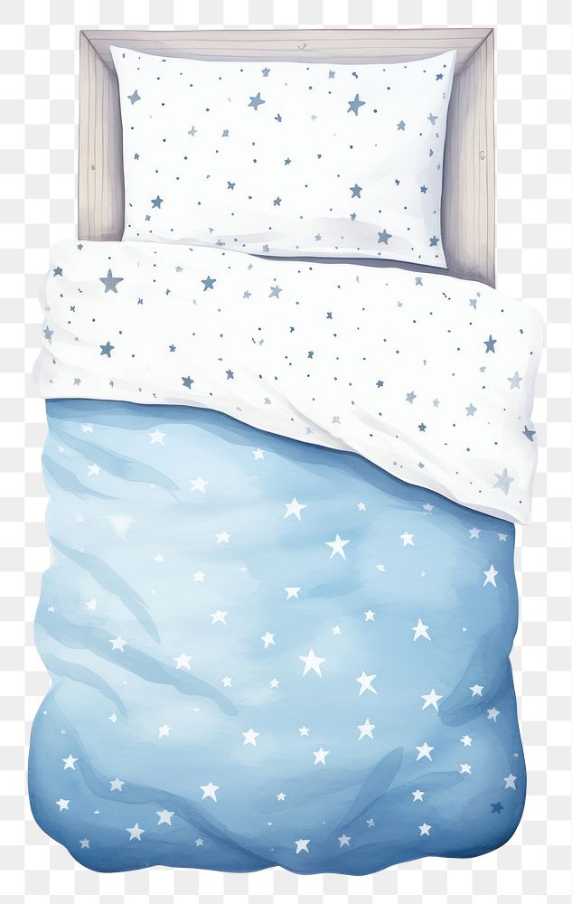 PNG  Bed furniture pattern star. AI generated Image by rawpixel.