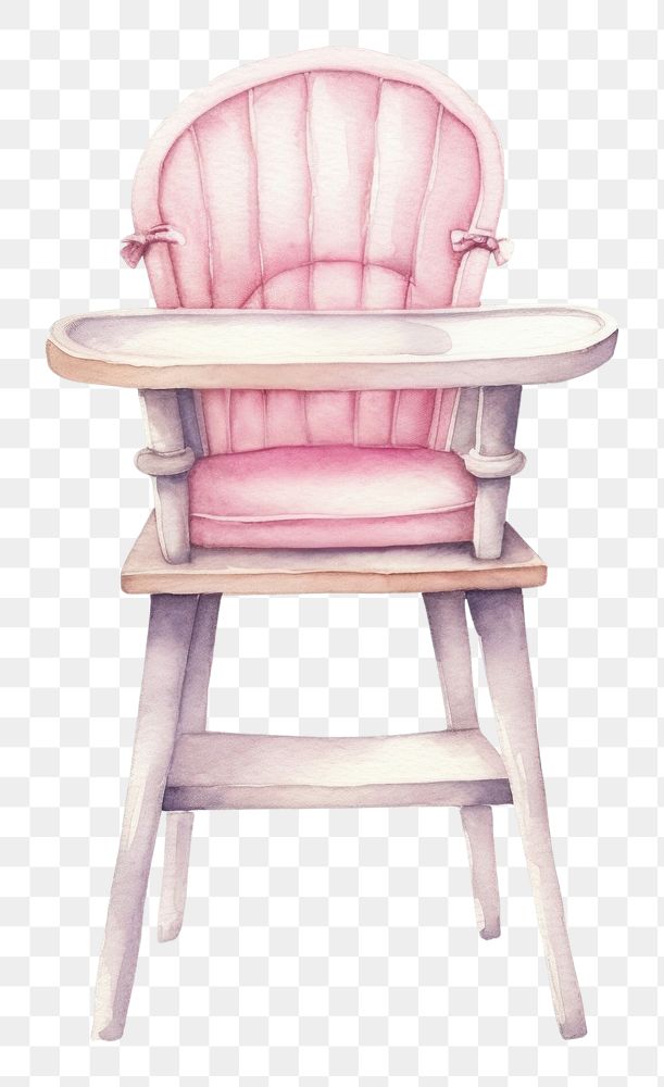 PNG  Chair furniture white background highchair. AI generated Image by rawpixel.