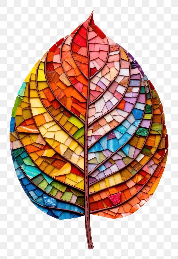 Leaf mosaic shape art. AI generated Image by rawpixel.