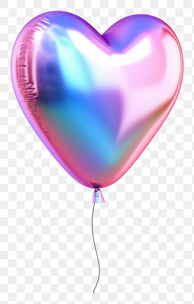 PNG  Heart balloon white background celebration anniversary