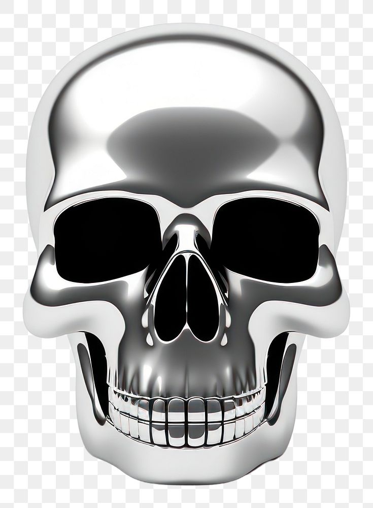 PNG  Skull icon white background monochrome jewelry. AI generated Image by rawpixel.