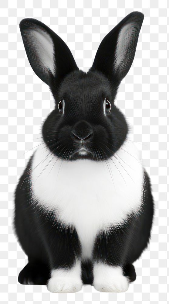 PNG  Animal mammal rabbit black. AI generated Image by rawpixel.