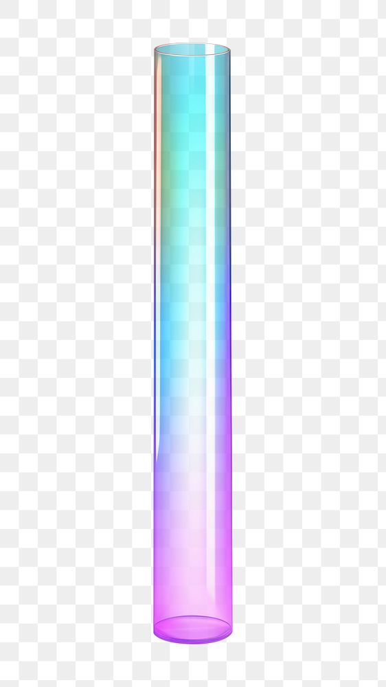 PNG Long tube shape cylinder glass vase. AI generated Image by rawpixel.