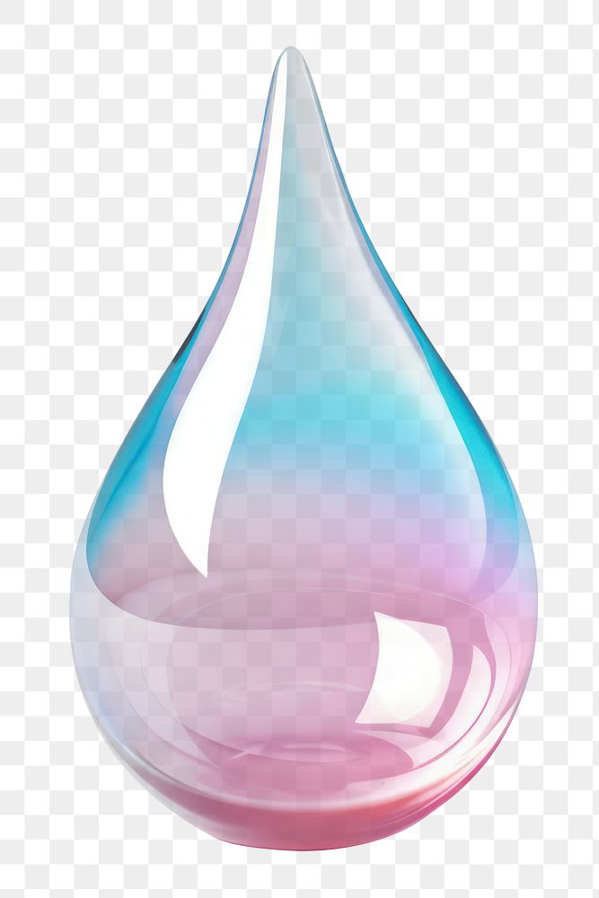 PNG Water drop shape glass vase biochemistry. AI generated Image by rawpixel.
