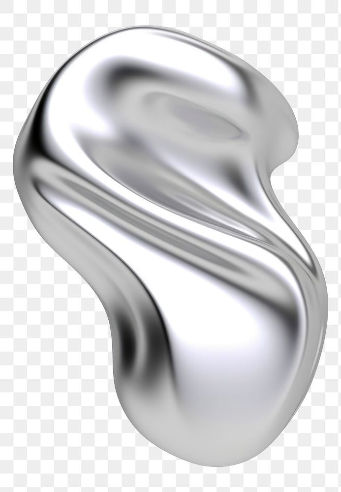 PNG Solid-fluid liquid shape silver accessories simplicity