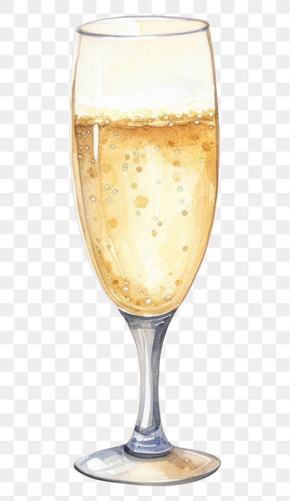 PNG  Champagne glass drink white background. AI generated Image by rawpixel.