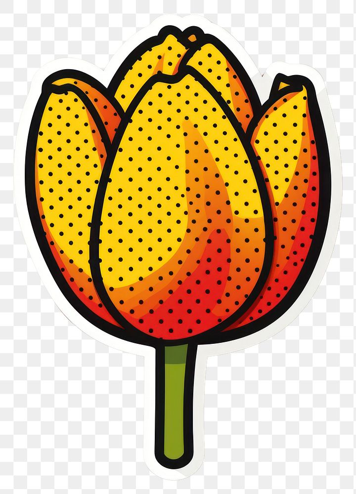 PNG  Yellow tulip flower confectionery proteales. AI generated Image by rawpixel.