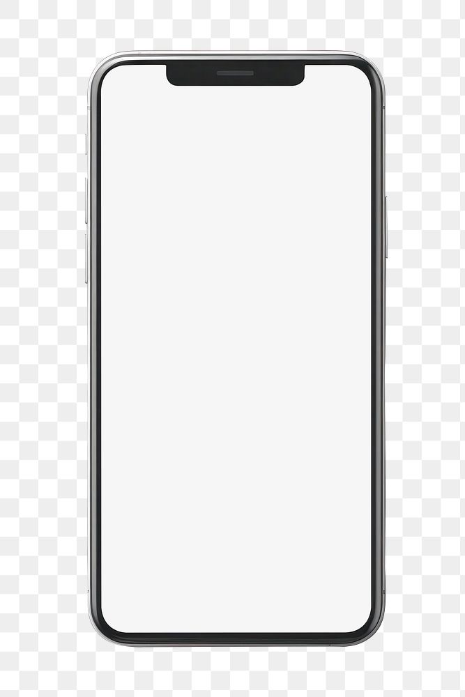 Smartphone screen png, design element, transparent background