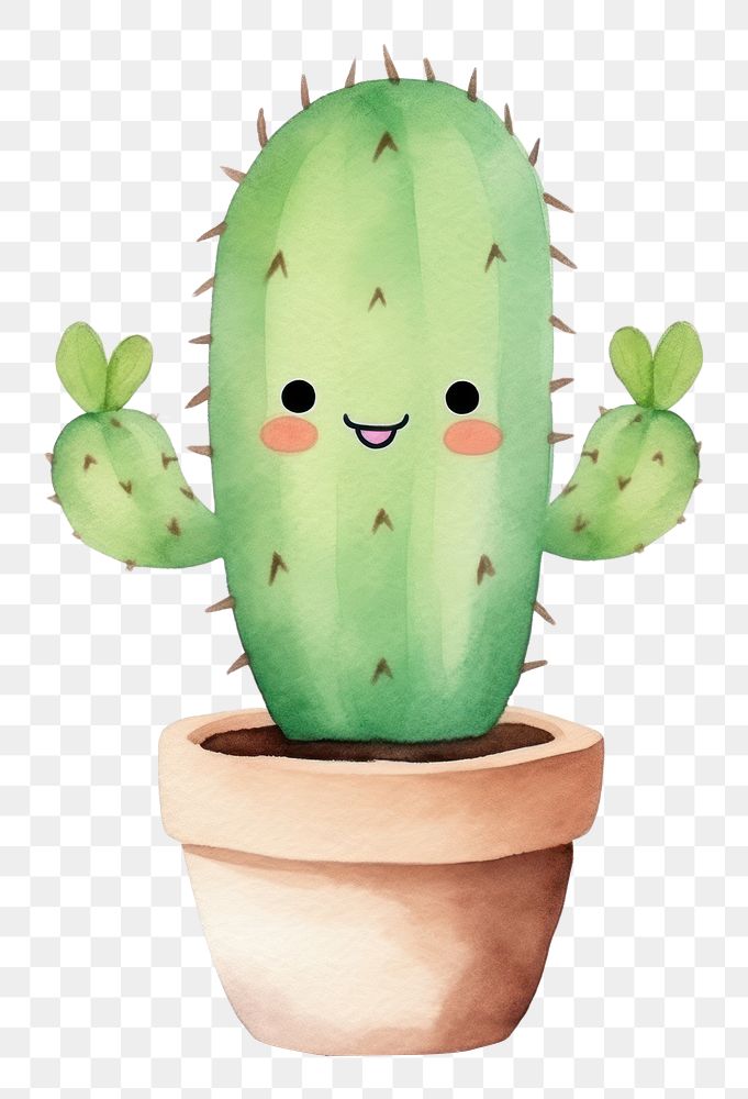 PNG Cactus dancing plant white background anthropomorphic. 