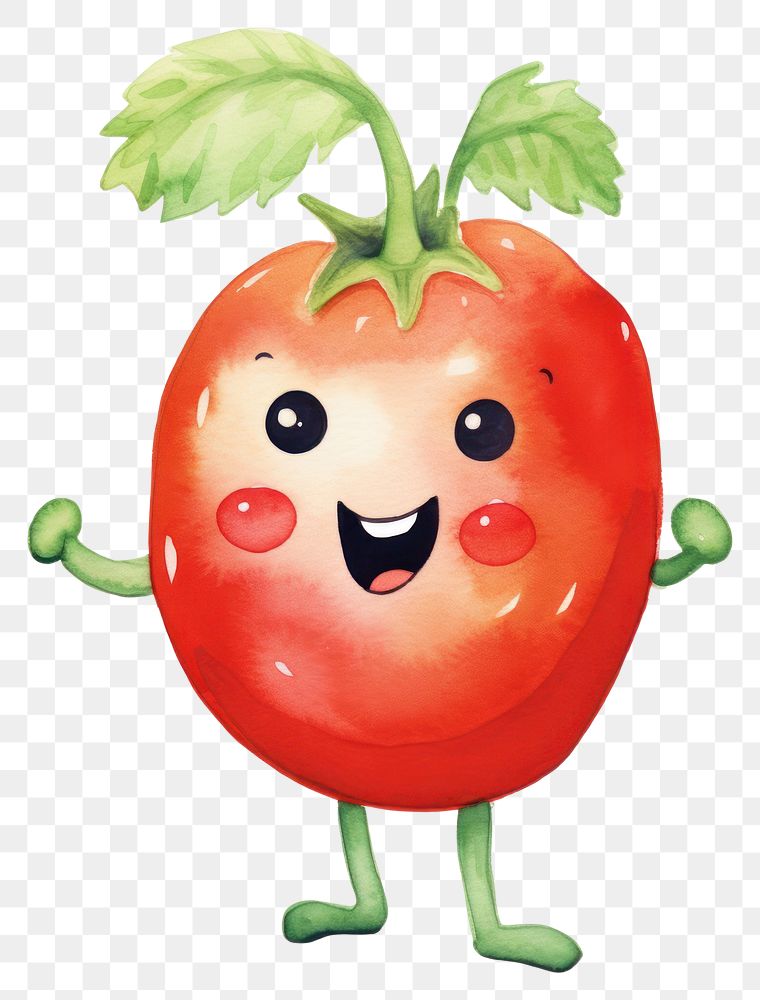 PNG  Dancing tomato vegetable fruit plant. AI generated Image by rawpixel.