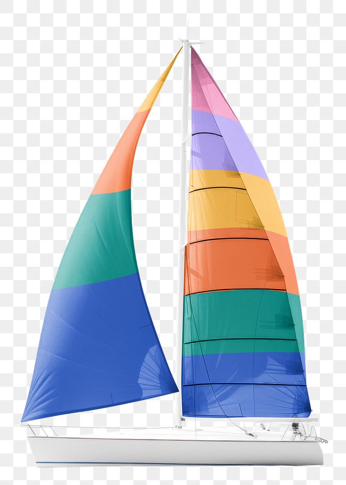 Sailing boat png, design element, transparent background