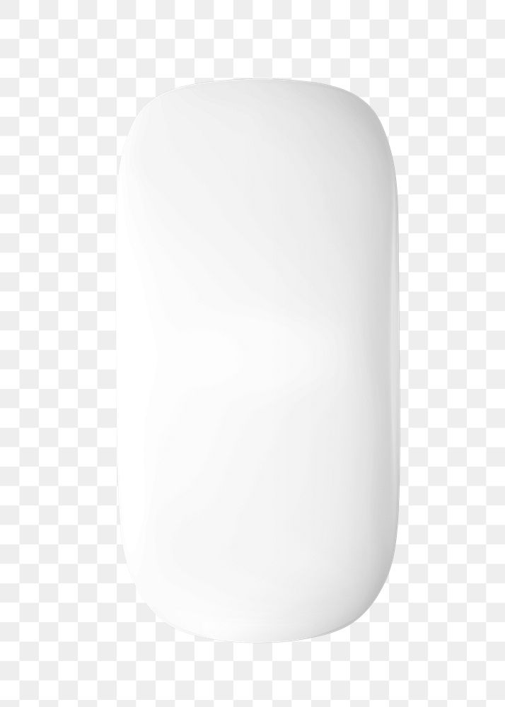 White computer mouse png, transparent background