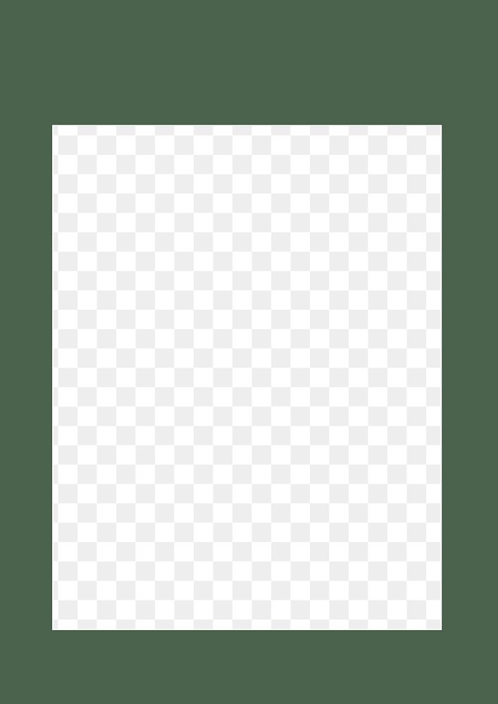 Green rectangle frame png, transparent background