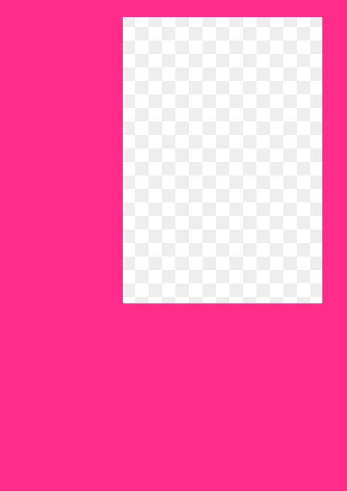 Pink rectangle frame png, transparent background