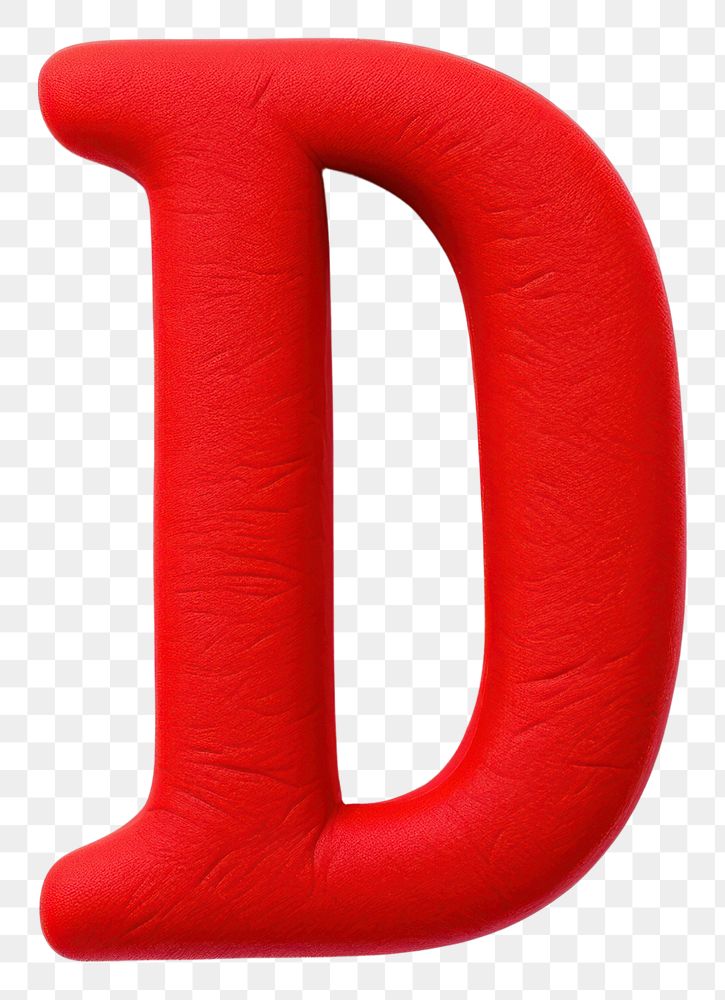 PNG D letters plasticine text red white background. AI generated Image by rawpixel.