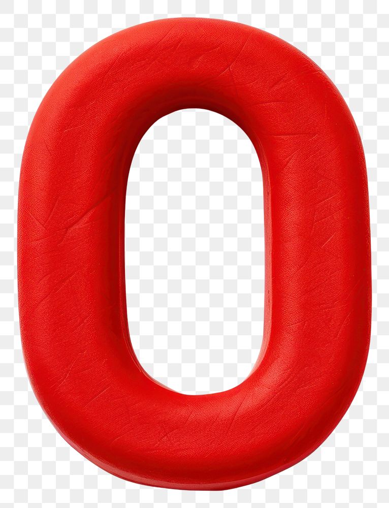 PNG O letters plasticine text number red. AI generated Image by rawpixel.