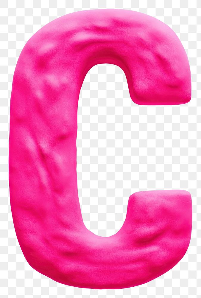 PNG Lowercase c letters plasticine text magenta white background. AI generated Image by rawpixel.