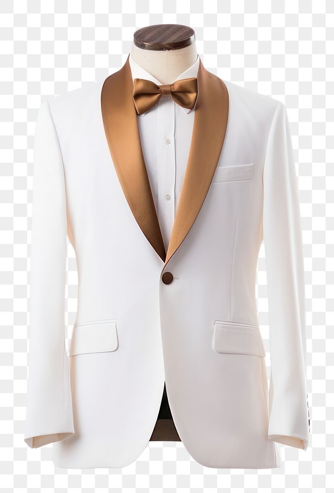 PNG  Dinner jacket tuxedo blazer white. AI generated Image by rawpixel.