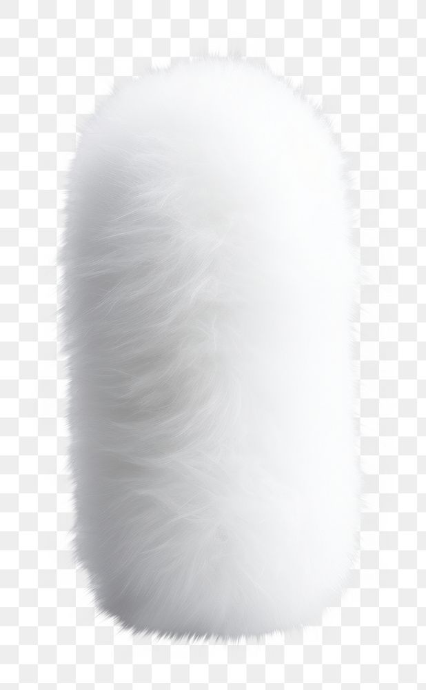 PNG Capsule white fur white background. AI generated Image by rawpixel.