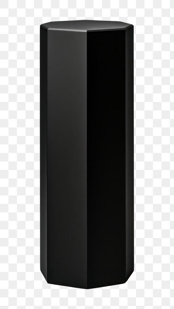 PNG Hexagonal pillar cylinder black white background. AI generated Image by rawpixel.