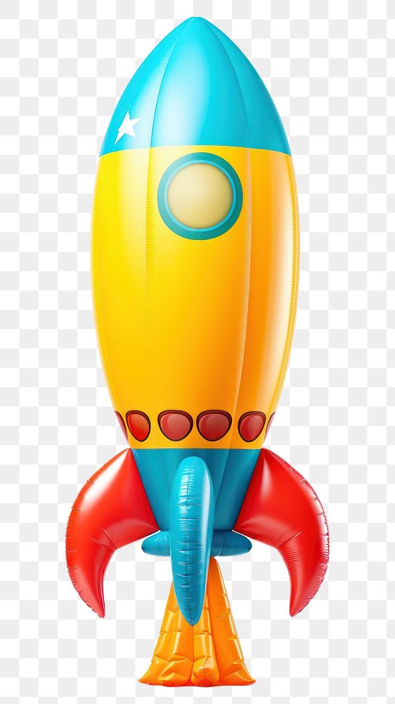 PNG Rocket inflatable toy white background. AI generated Image by rawpixel.