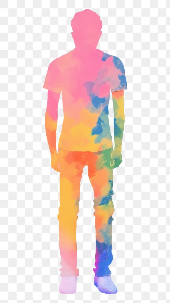 PNG Male character abstract standing. AI generated Image by rawpixel.