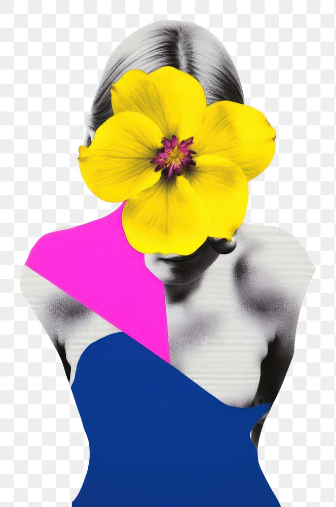 PNG Woman with flower petal plant adult. AI generated Image by rawpixel.