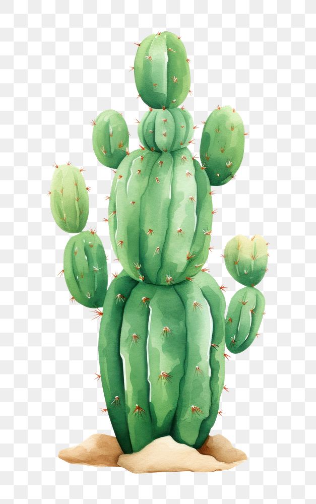 PNG Cactus in desert plant green white background. AI generated Image by rawpixel.