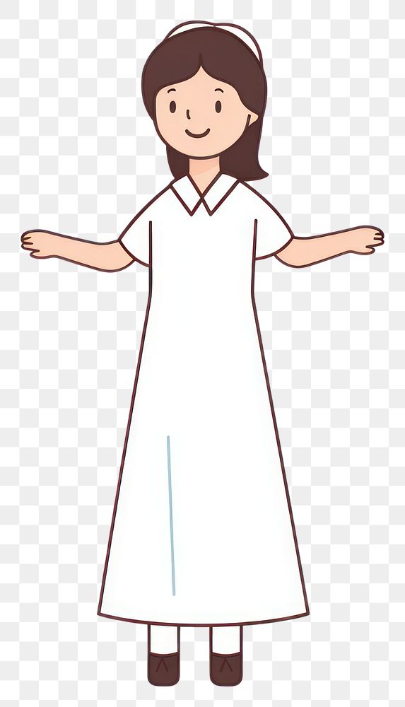PNG  Nurse cartoon happiness portrait. AI generated Image by rawpixel.
