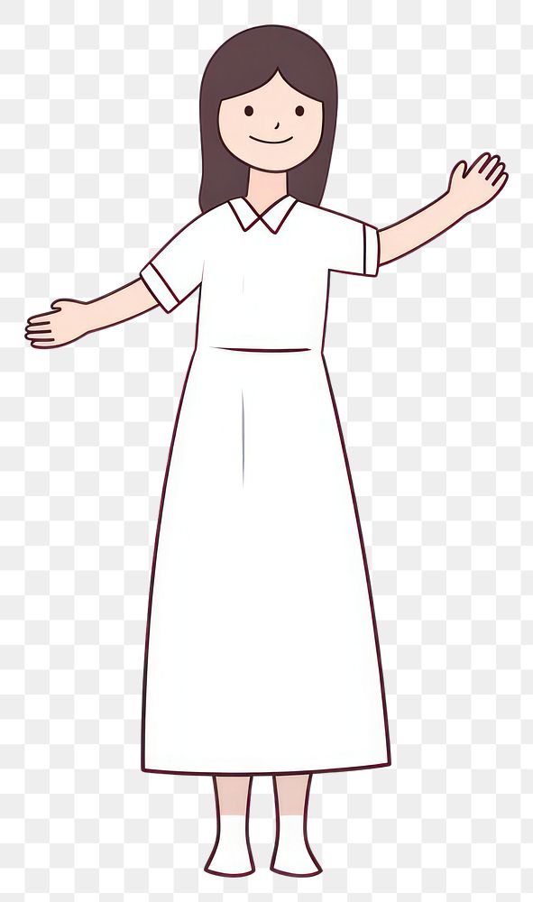 PNG  Nurse cartoon dress happiness. AI generated Image by rawpixel.