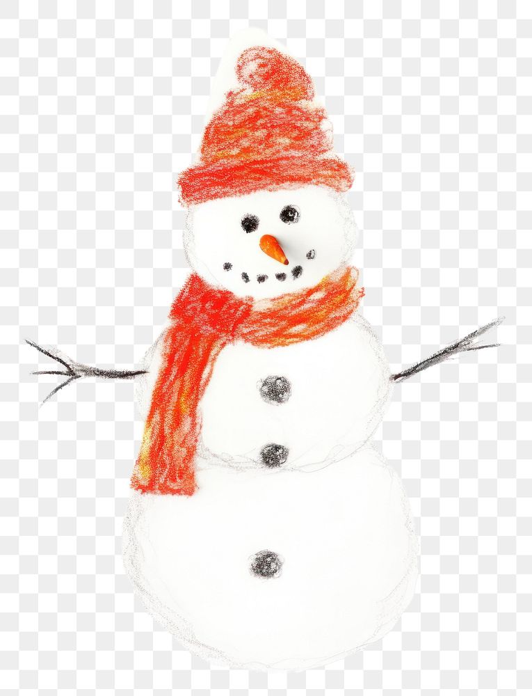 PNG  Chirstmas snowman drawing winter white. AI generated Image by rawpixel.