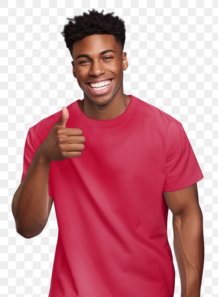 PNG  Happy man png thumbs up, transparent background