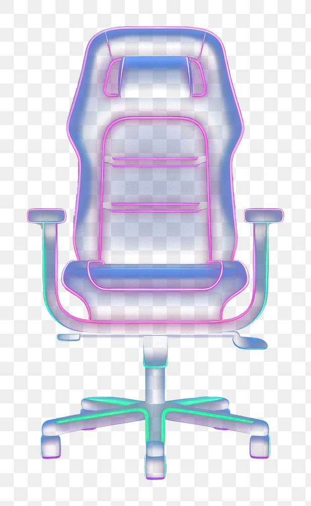 PNG Gaming chair icon light line neon. AI generated Image by rawpixel.