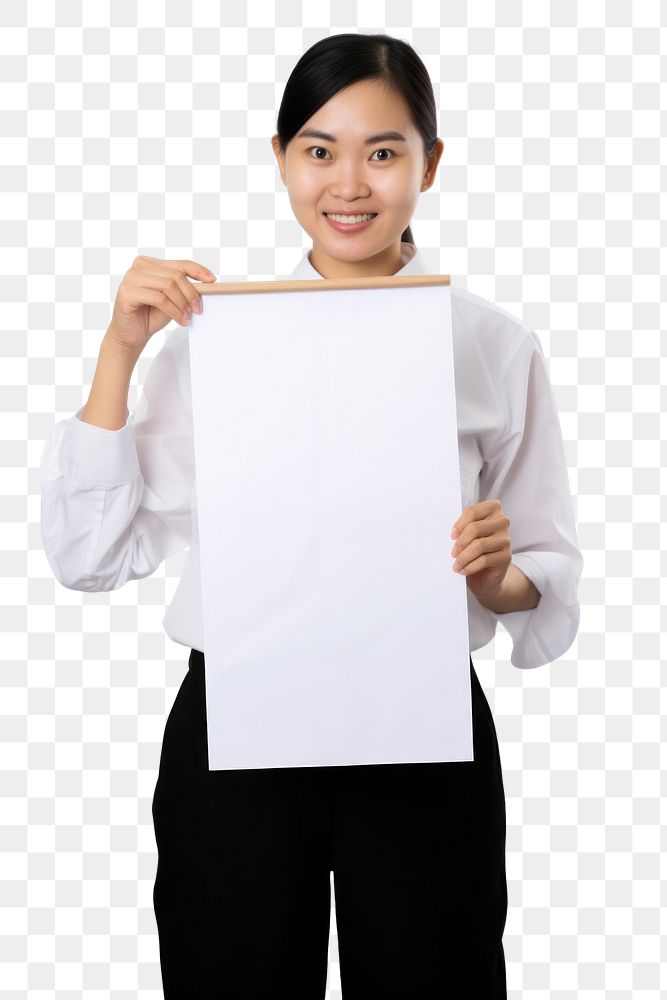 PNG A Thai teacher in uniform woman portrait holding sleeve. AI generated Image by rawpixel.
