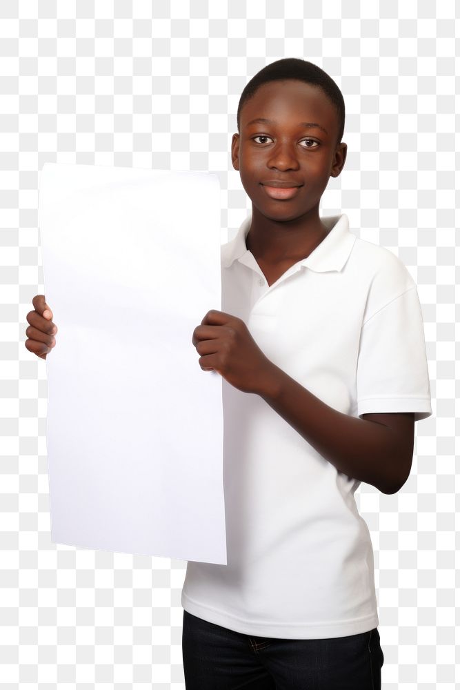 PNG A african student boy portrait holding sleeve. AI generated Image by rawpixel.