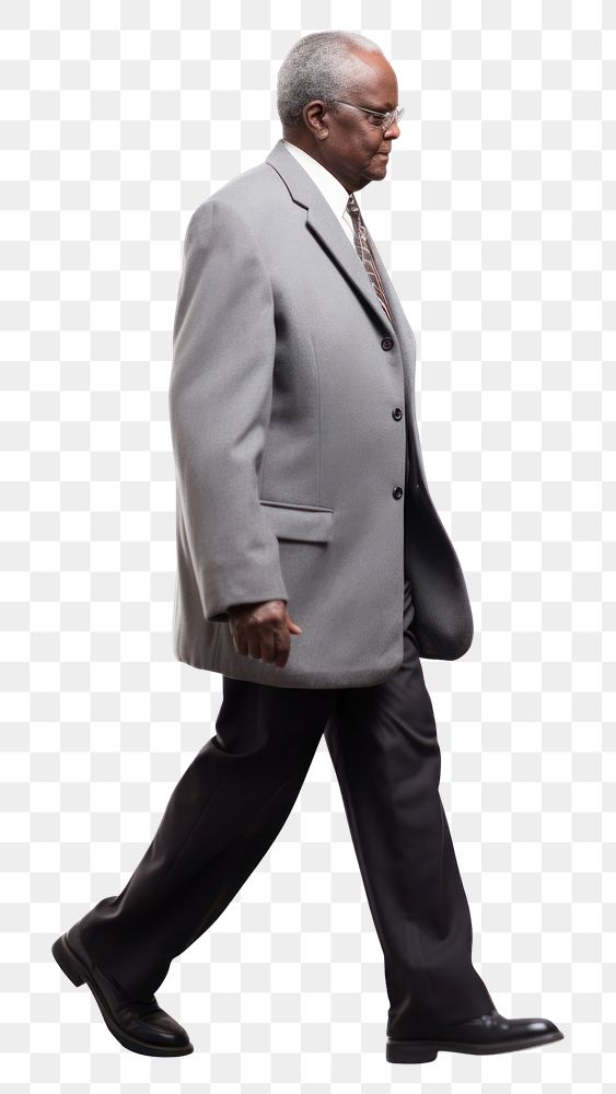 PNG A black elderly walking footwear standing. AI generated Image by rawpixel.