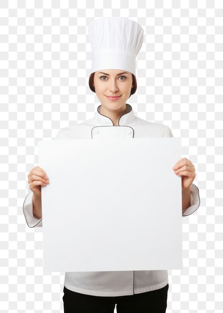 PNG A chef in uniform woman portrait holding photo. AI generated Image by rawpixel.