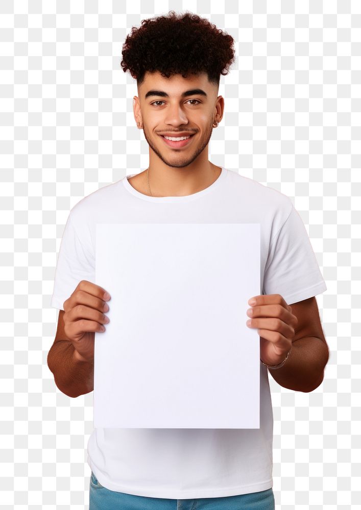 PNG A latin man portrait t-shirt paper. AI generated Image by rawpixel.