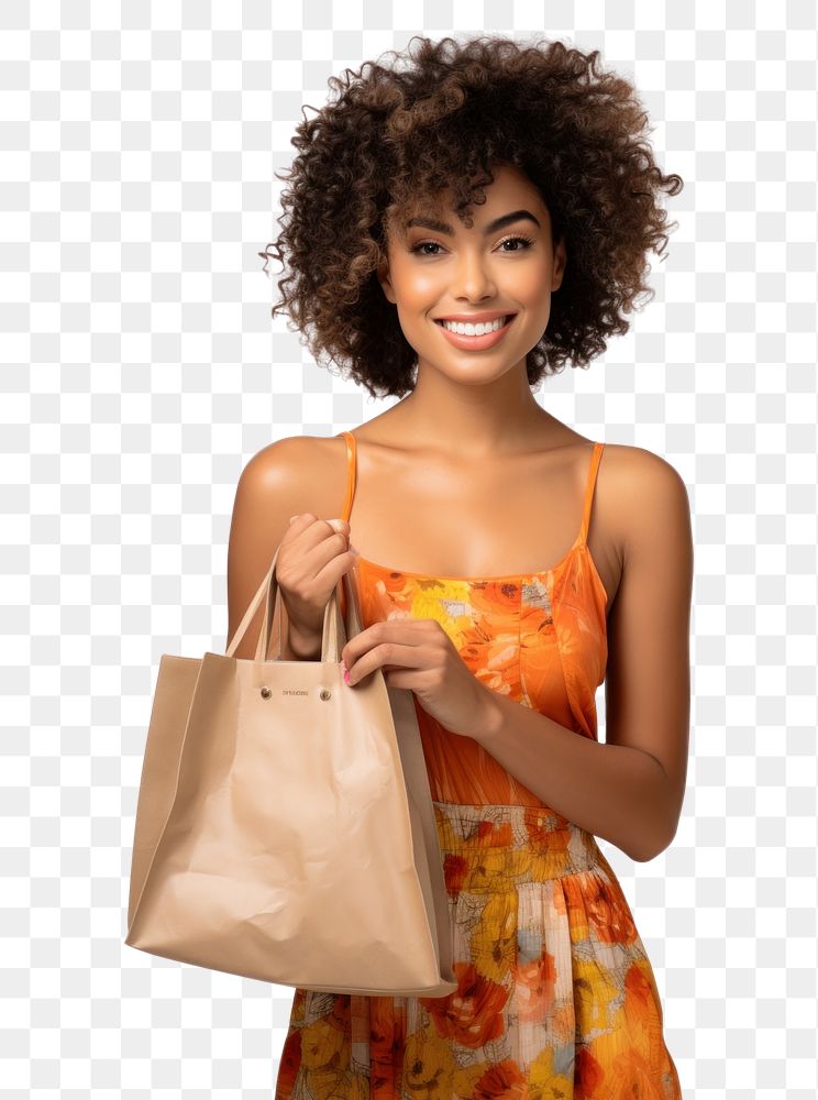 PNG  Shopping shopping handbag hairstyle. 