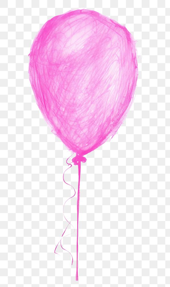 PNG  Pink balloon drawing paper white background. 