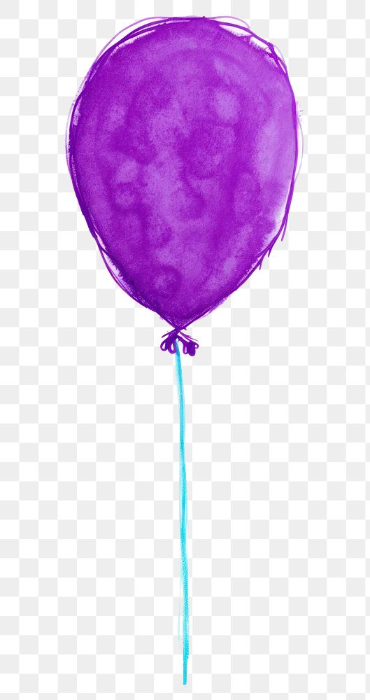 PNG  Purple balloon white background celebration anniversary. AI generated Image by rawpixel.