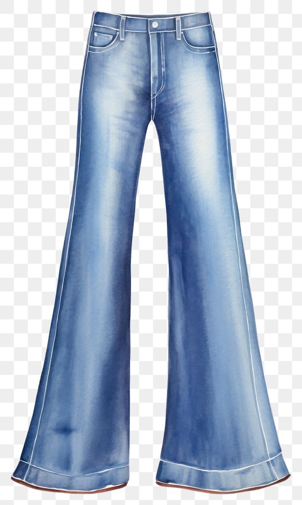 PNG Flared cut jean jeans denim pants. 