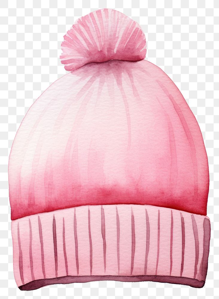 PNG Pink beanie headgear headwear clothing. AI generated Image by rawpixel.