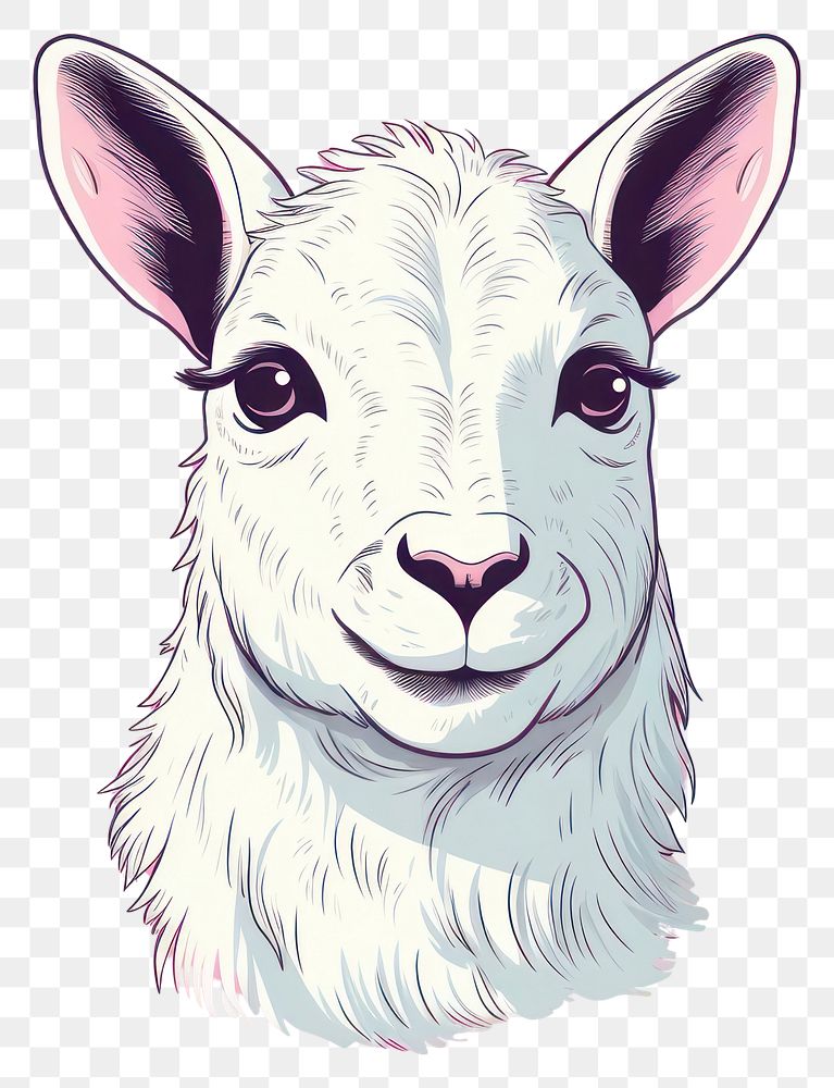 PNG Goat livestock drawing animal. AI generated Image by rawpixel.